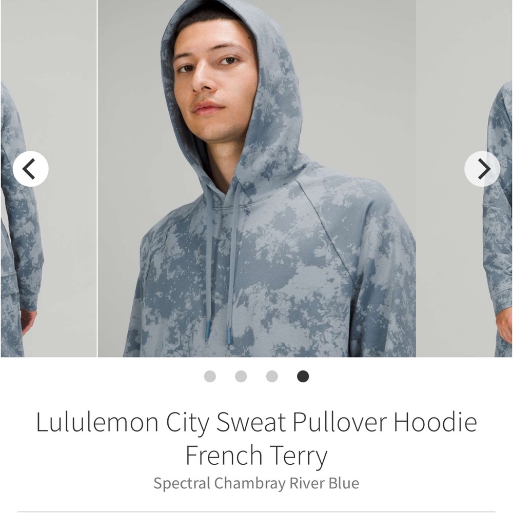 lululemon athletica Spectral Chambray River Blue Pullover Hoodie